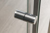 Niche shower with hinged door - two fixed panels NT607 - FLEX