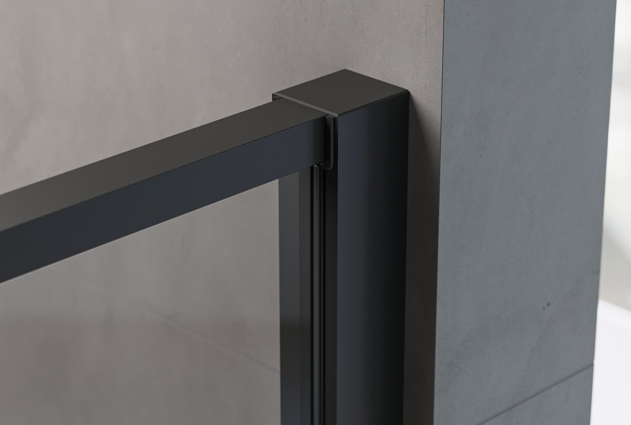 Niche shower with hinged door - two fixed panels NT607 - FLEX
