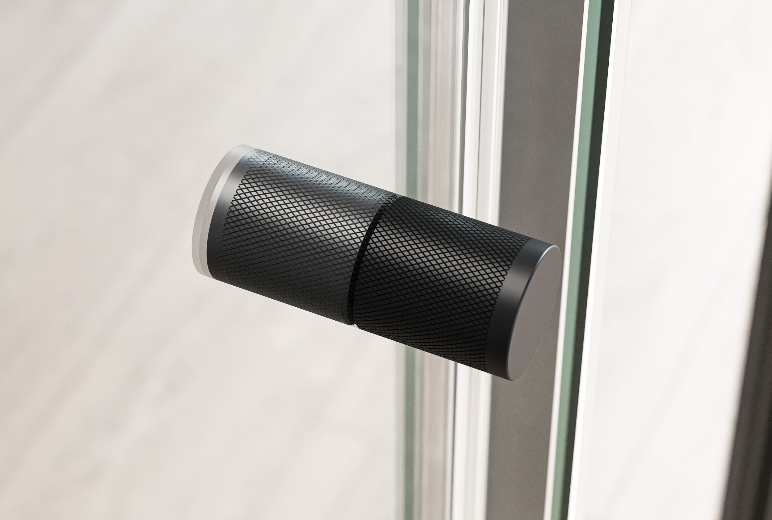 Niche shower with hinged door - two fixed panels NT607 - FLEX
