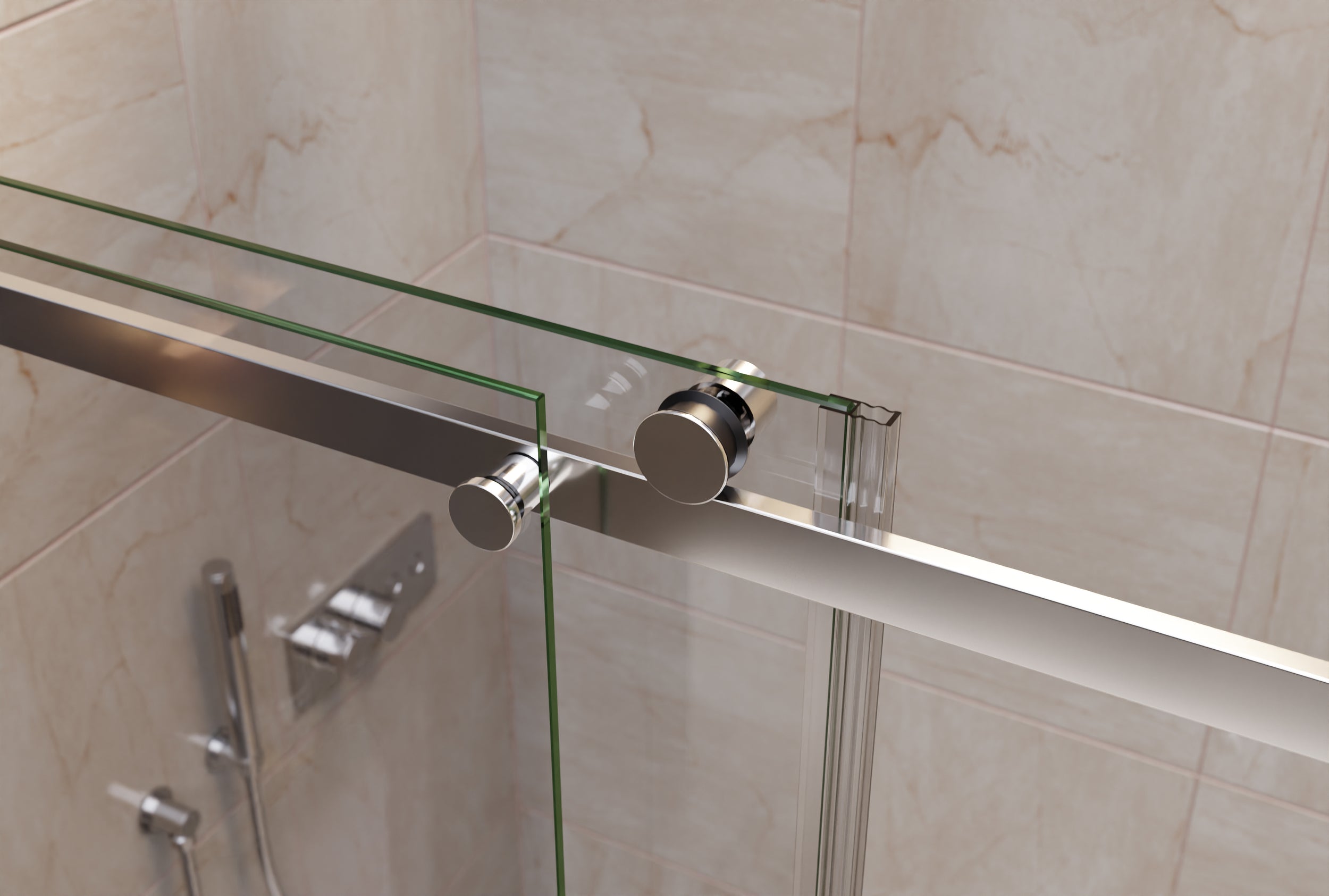 Niche shower with sliding door NT806 FLEX - Nano clear glass - glass thickness selectable