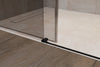 Niche shower with sliding door NT806 FLEX Black matt - Nano Grey glass - glass thickness selectable