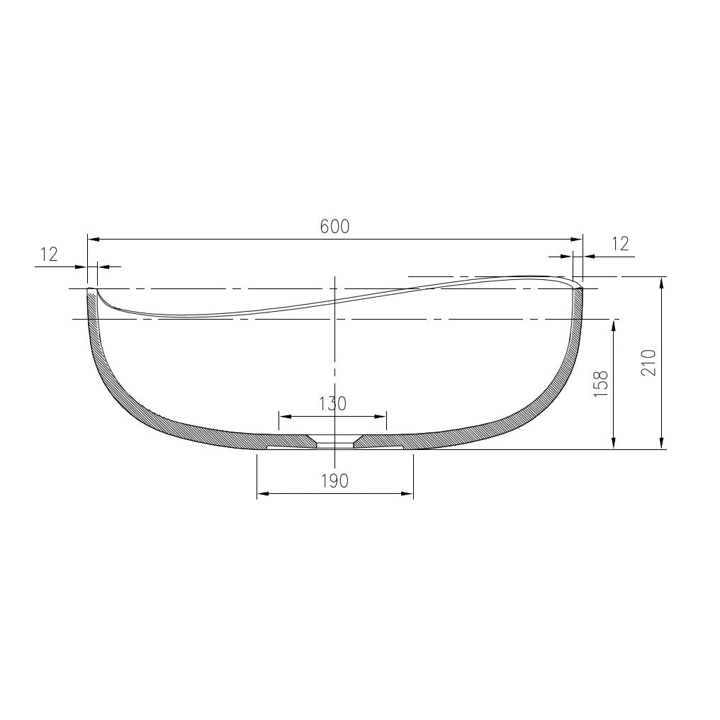 Countertop basin WAVE PB2001