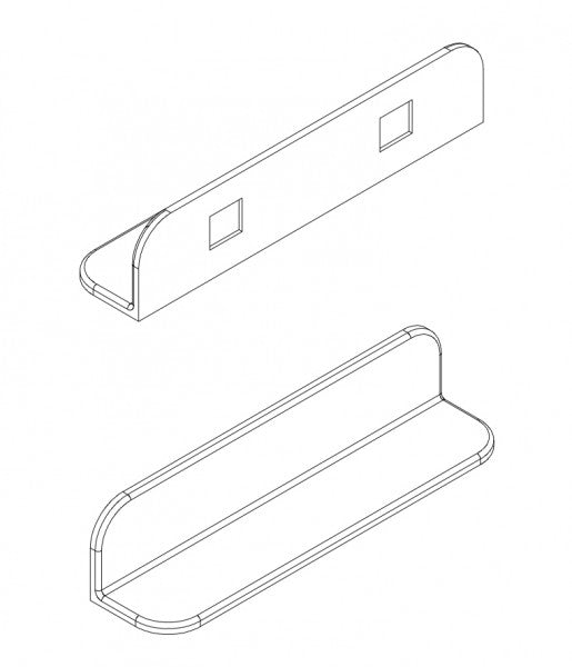 Bathroom wall shelf PB4201 - mineral casting - 60x12x12 cm