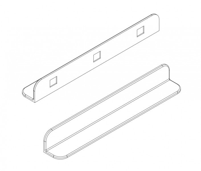 Bathroom wall shelf PB4202 - mineral casting - 90x12x12 cm