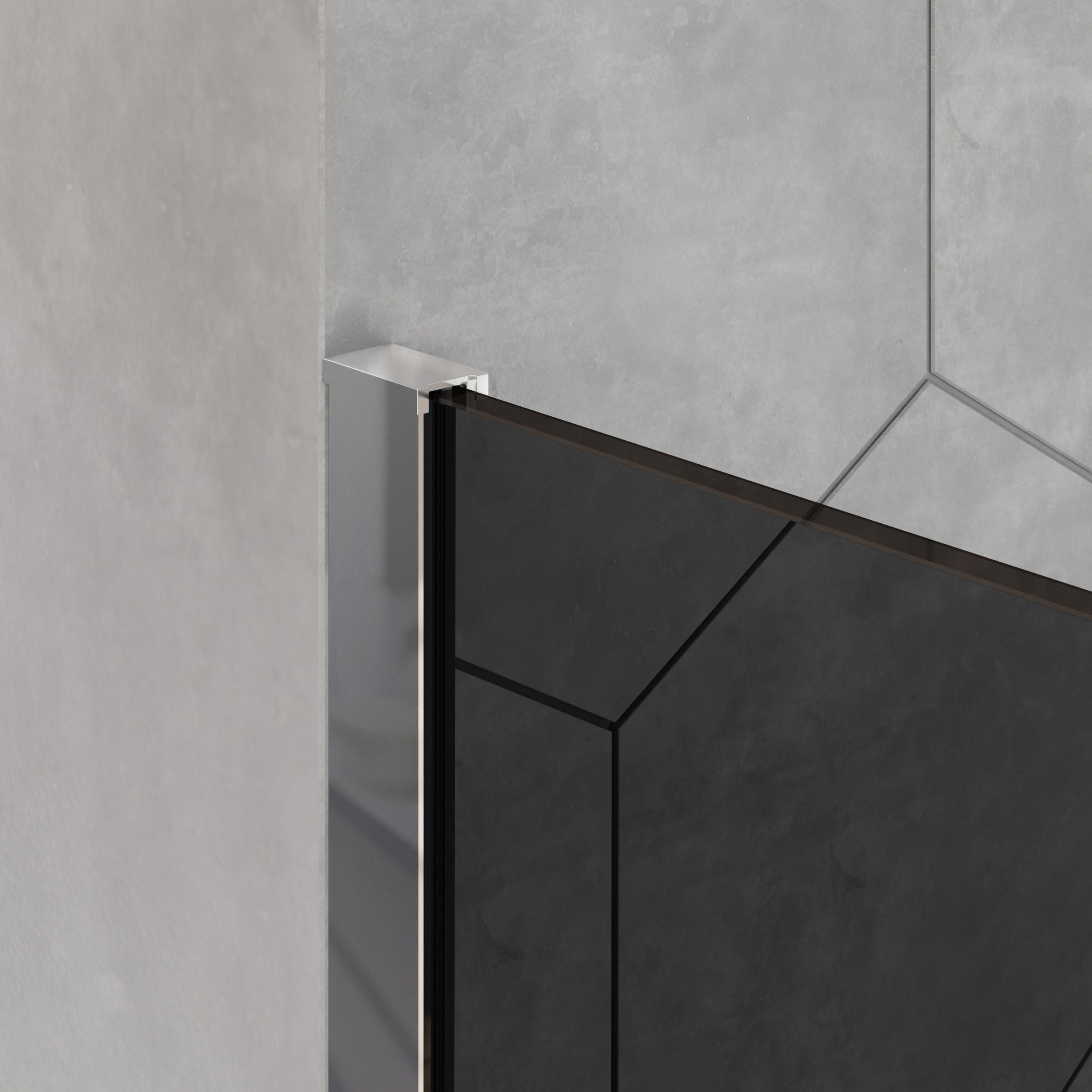 Shower cabin EX101 - genuine NANO glass - grey glass - width selectable