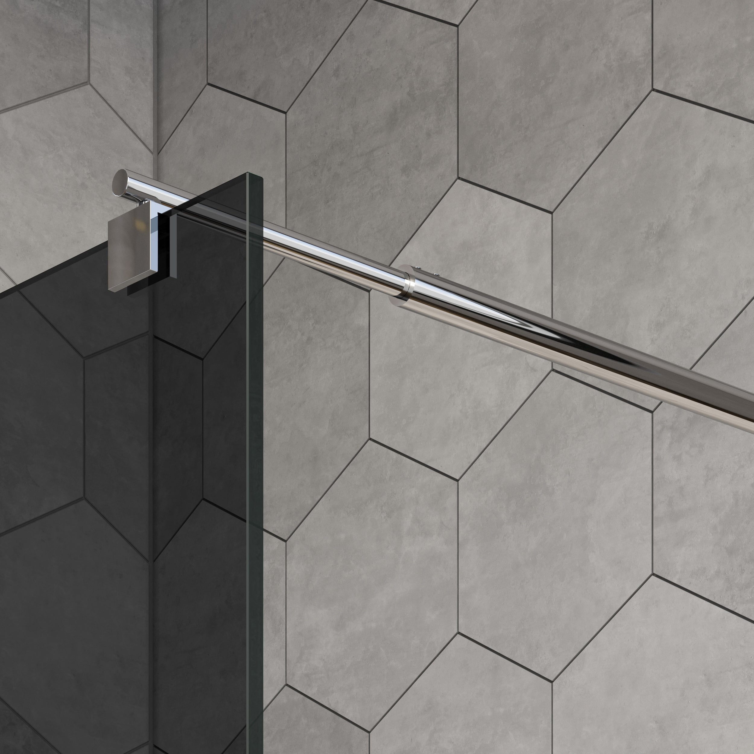 Shower cabin EX101 - genuine NANO glass - grey glass - width selectable