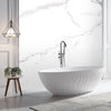 Freestanding Design Bath LEO Matt White Mineral Cast