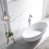 Freestanding Design Bath LEO Matt White Mineral Cast