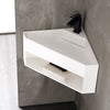 Wall-mounted washbasin Corner washbasin TWG70 in mineral cast