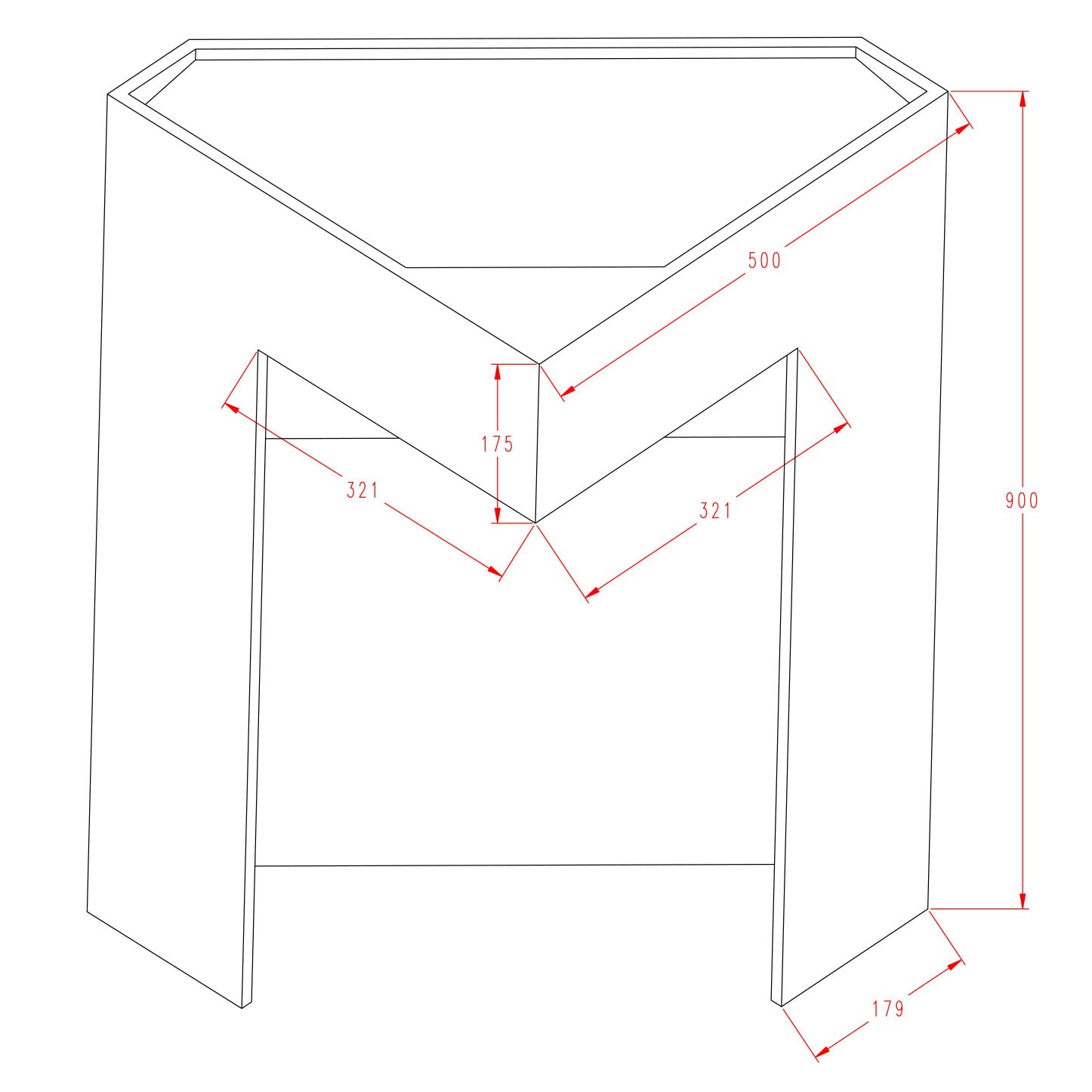 Corner Freestanding Washbasin TWZ70 - Solid Surface - Matt White - 50 x 50 x 90 cm