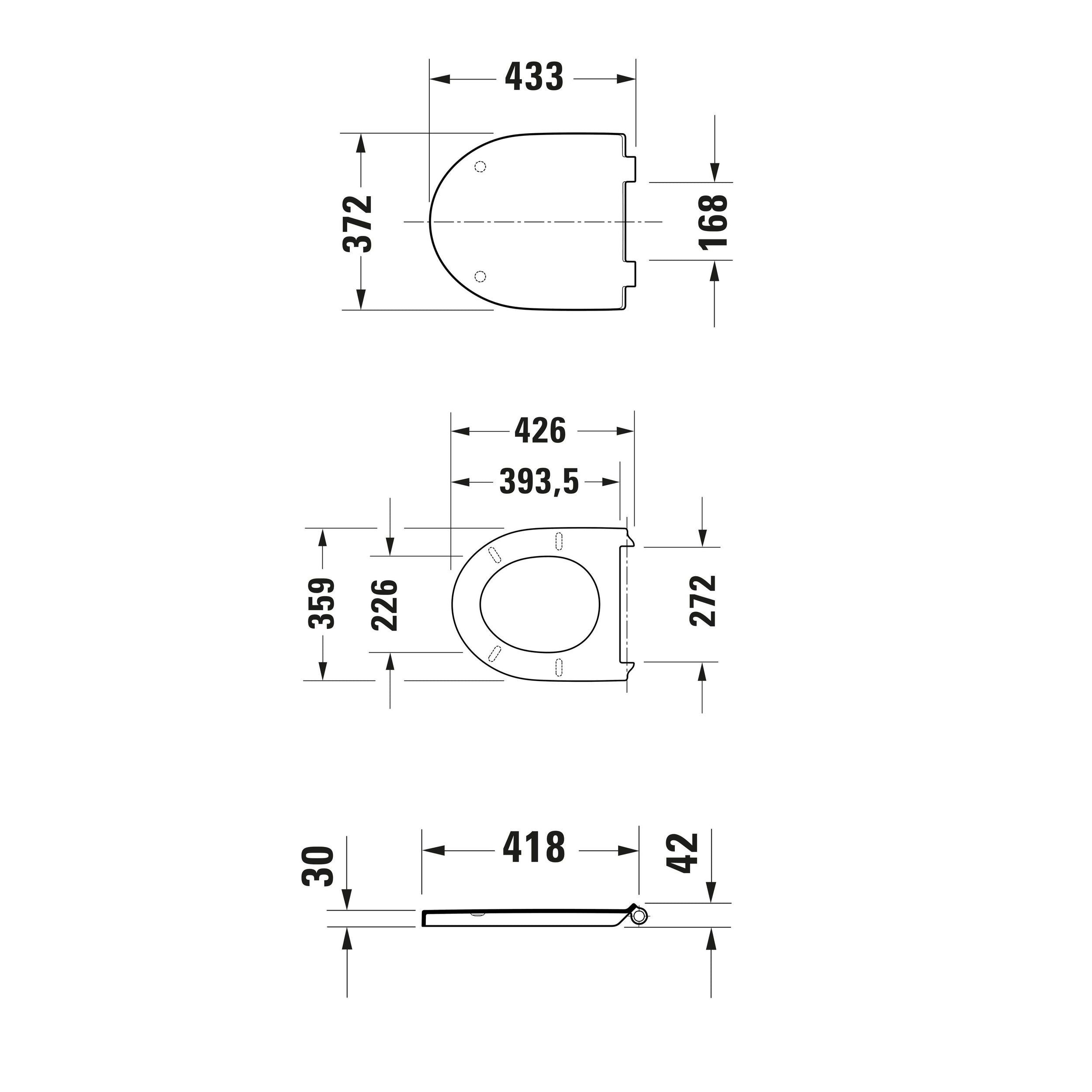 Duravit DuraVento rimless WC set