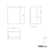 Bathroom furniture set VIREO 40 cm with washbasin