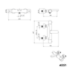 Matt Black Wall Mounted Thermostatic Bath and Shower Mixer Tap 4051