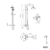 Shower column thermostat 8221 PRO