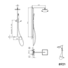 Shower column SEDAL-thermostat 8921B Basic
