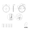 Round LED bathroom mirror AUREL