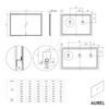Rectangular LED bathroom mirror AUREL