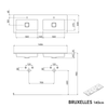 VIREO 140 cm vanity unit with BRUXELLES mineral cast washbasin