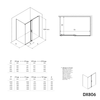 Sliding shower door and side panel DX806A FLEX