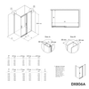 Sliding shower door and side panel DX806A FLEX