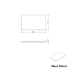 Washbasin base cabinet MAUI 80 cm