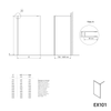 Shower enclosure Walk-In Nano real glass EX101