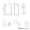 Walk-in Shower enclosure 10mm nano clear glass EX102  - 1 glass wall stainless steel profile chrome - width selectable