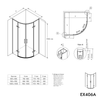 Round shower EX406A with two hinged doors