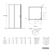 Shower enclosure corner shower sliding doors EX506