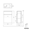 Vanity unit KONDA 50 cm 