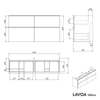 Bathroom furniture vanity unit LAVOA 160 cm
