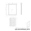 LED light mirror bathroom mirror 2073
