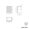 Washbasin cabinet MAUI 50 cm