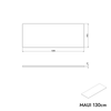 Washbasin base cabinet MAUI 130 cm