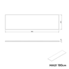 Washbasin base cabinet MAUI 180 cm