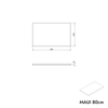 Washbasin base cabinet MAUI 80 cm
