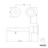 Wall washbasin mixer MILOU concealed installation
