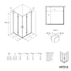 Corner shower with two folding doors NT213