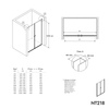 Niche shower with double swing doors NT218
