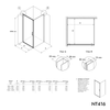 Corner shower with hinged door NT416