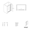 Niche shower with hinged door - two fixed panels NT607 - FLEX