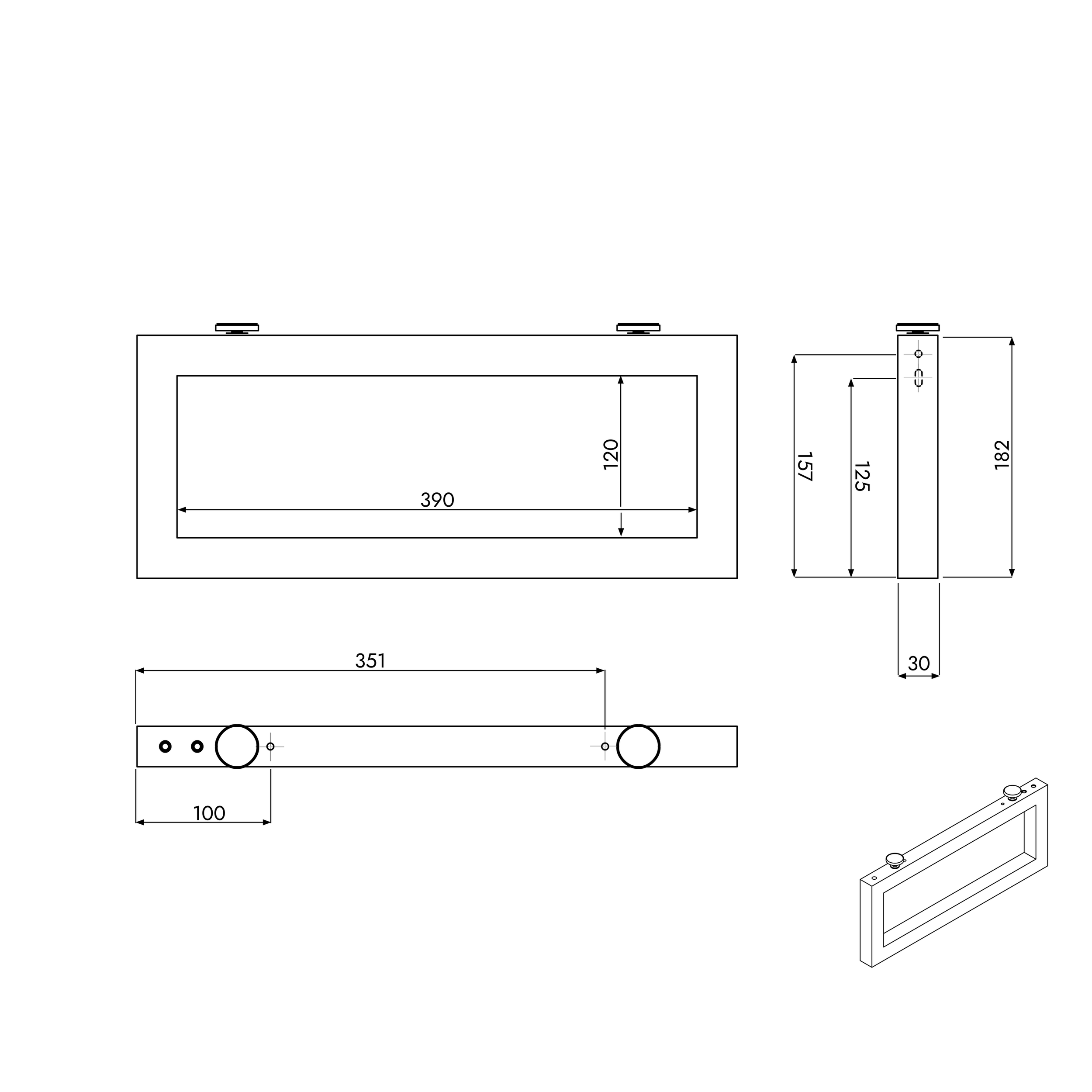 Bathroom furniture JUVIA Float 100 cm to 160 cm