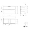 Bathroom furniture set TIM 100 cm with washbasin