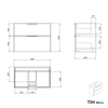 Bathroom furniture set TIM 80 cm with ceramic basin