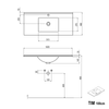 Bathroom furniture set TIM 100 cm with washbasin