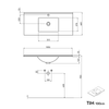 Bathroom furniture set TIM 100 cm with washbasin
