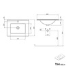 Bathroom furniture set TIM 60 cm with washbasin