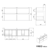 VIREO 140 cm vanity unit with BRUXELLES mineral cast washbasin