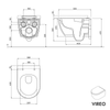 Rimless wall-hung WC VIREO