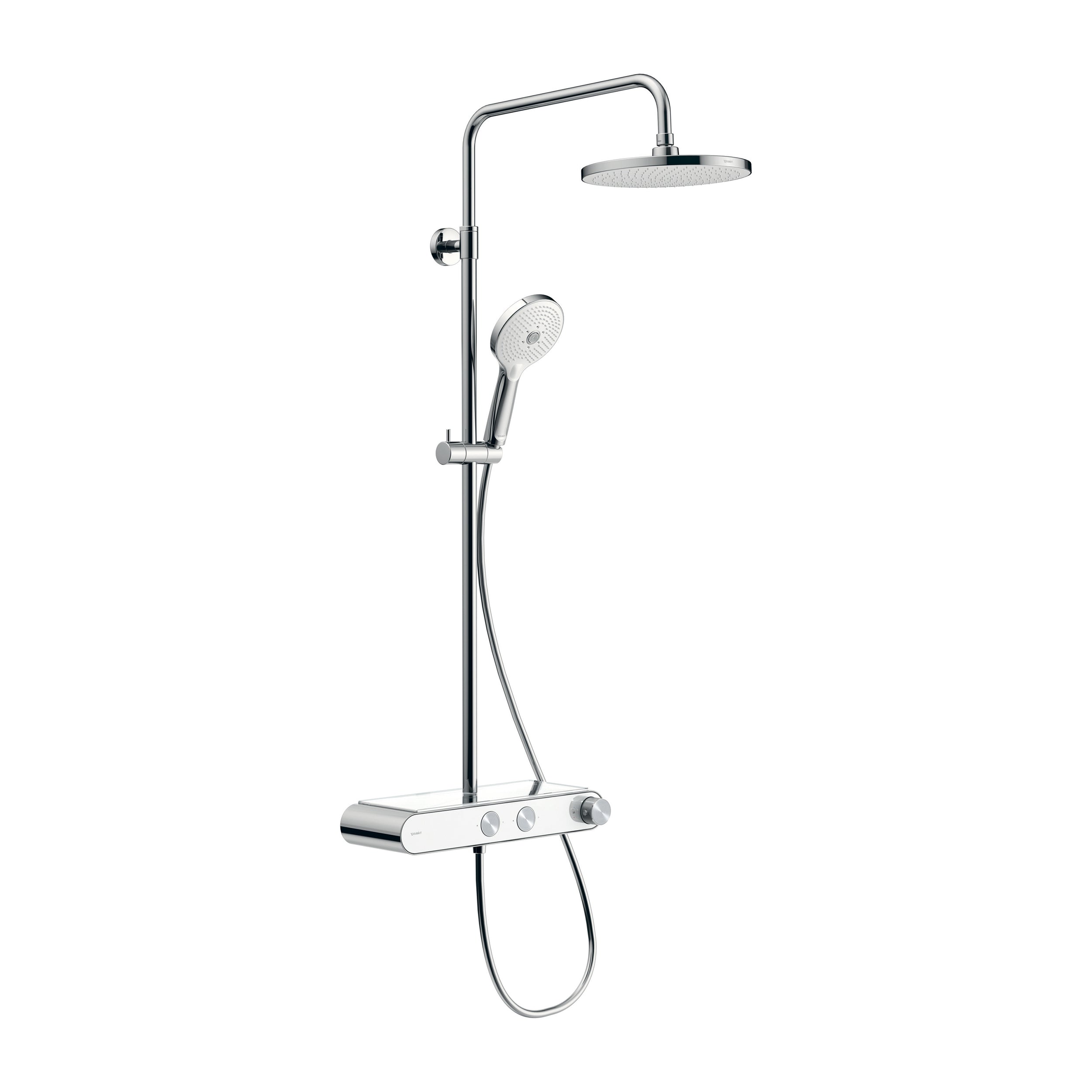 Duravit Shower System with thermostat and glass shelf